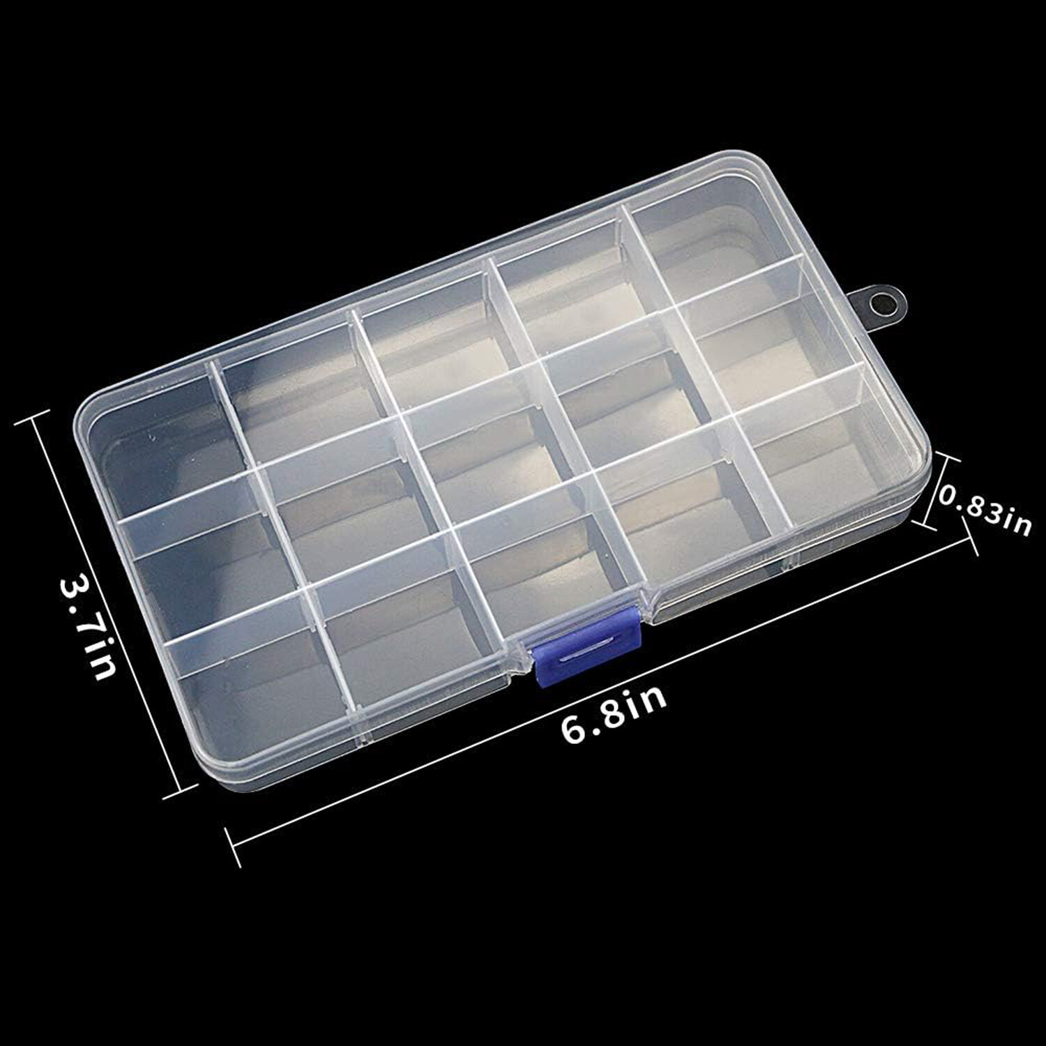 2-32PC Clear Jewelry Box Plastic Bead Storage Craft Container Earrings Organizer