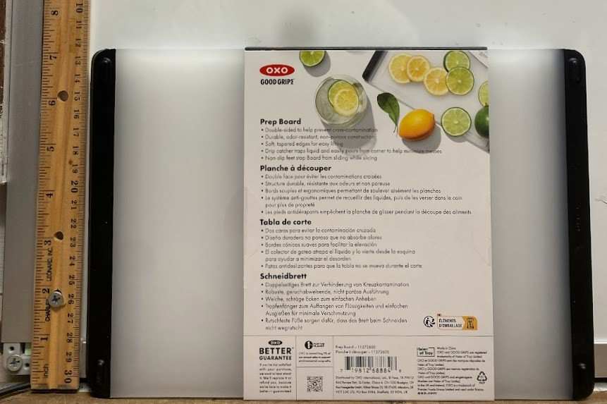 OXO Good Grips Compact Food Preparation Cutting Board Double-Sided 10.75”x7.23”