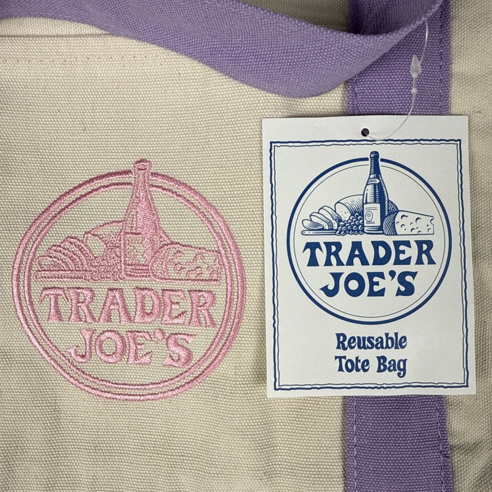 Trader Joe’s NWT Large Spring 2026 Lavender Tote Bag