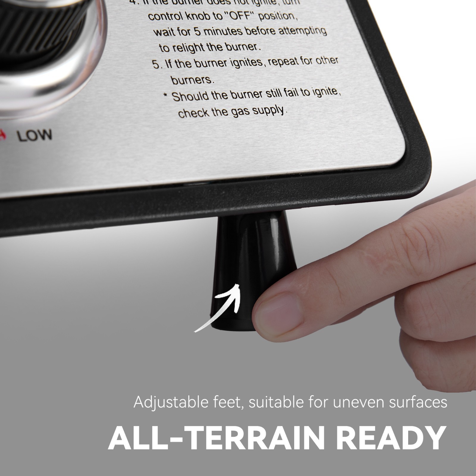 Royal Gourmet 3-Burner Propane Tabletop Griddle Regulator & Cover Included