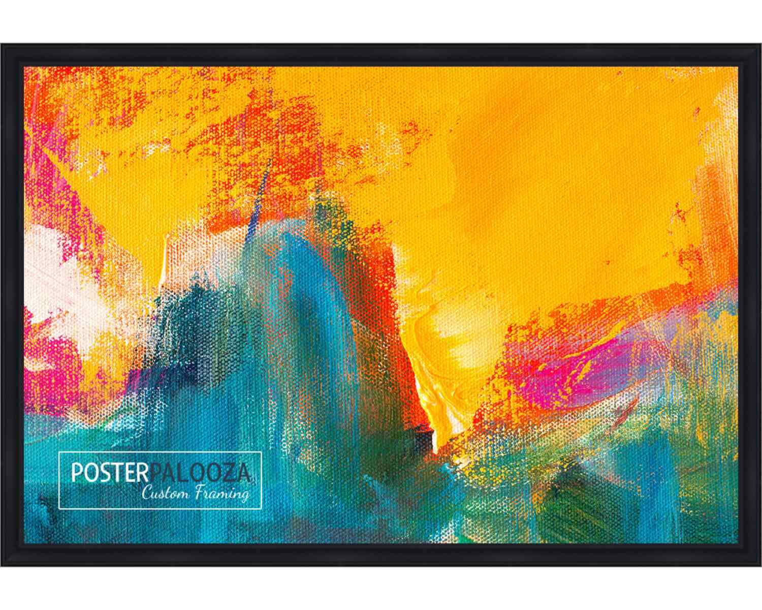 Classic Modern Black Picture Frame – UV Acrylic,Backing, Hanging Hardware