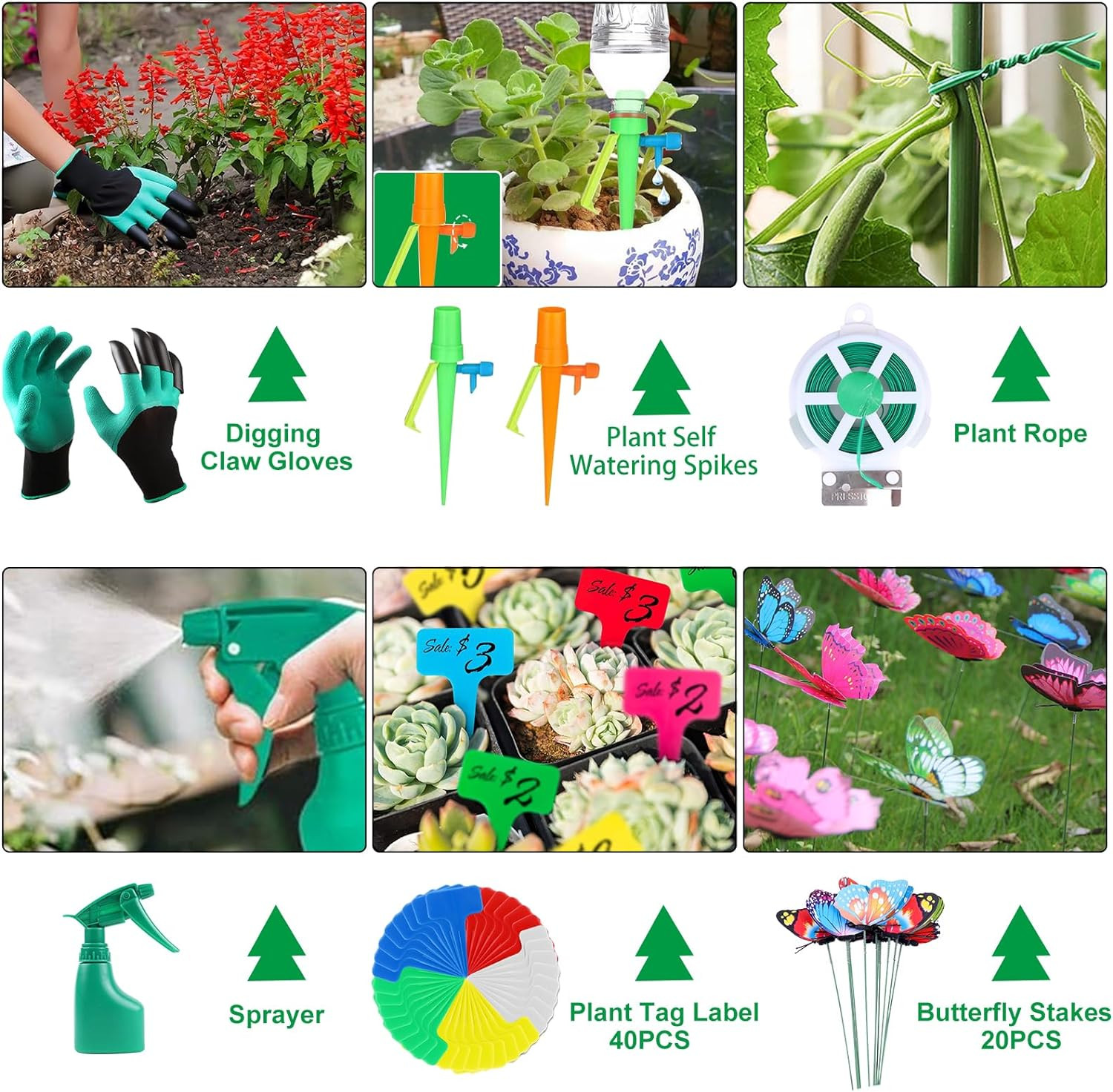 84 PCS Garden Tools Set,10Pcs Succulent Tools Set Included 6Pcs Large Heavy Duty
