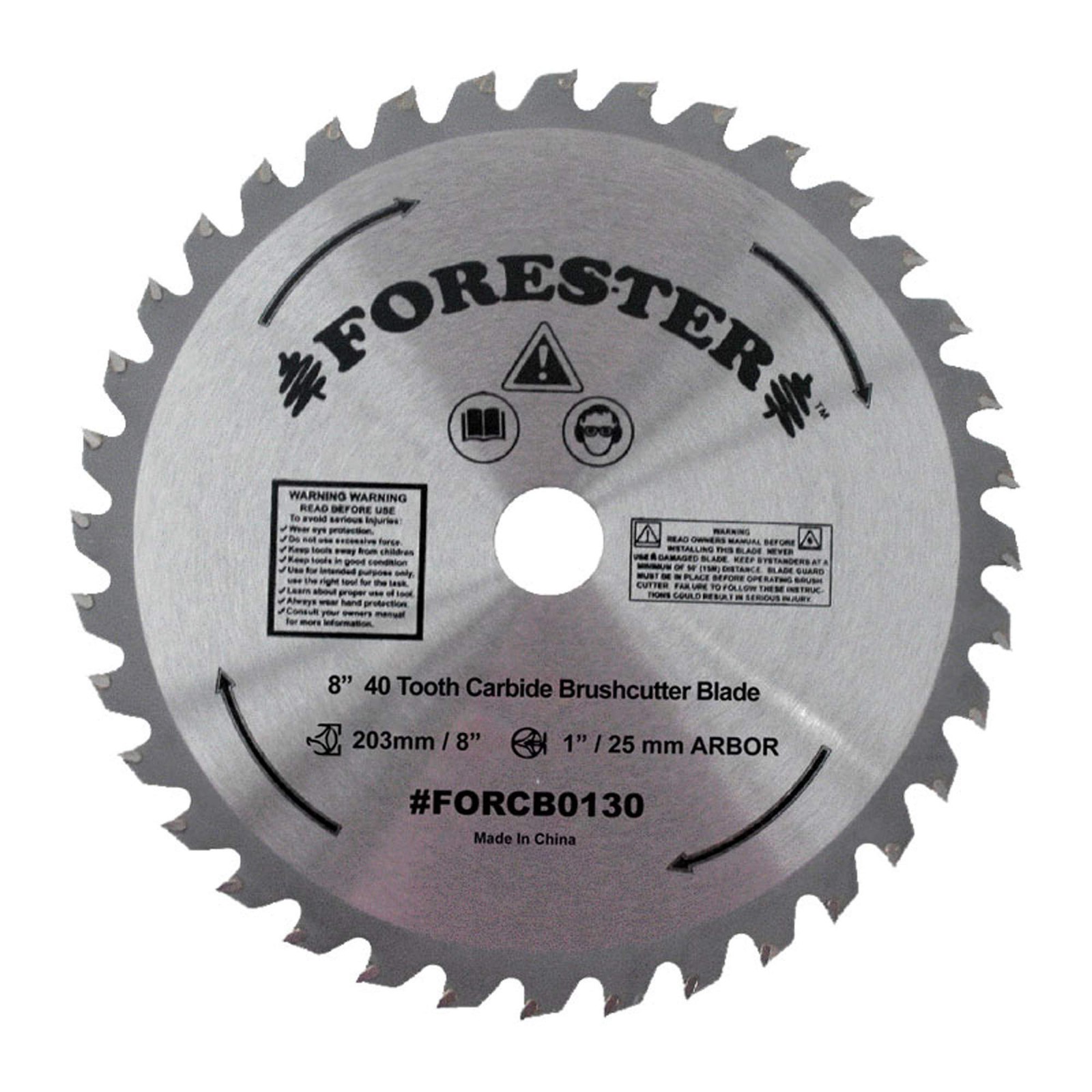 FORESTER Carbide Tip Brush Cutter Blade for Weedeater | 8in x 40 Tooth | Fits…