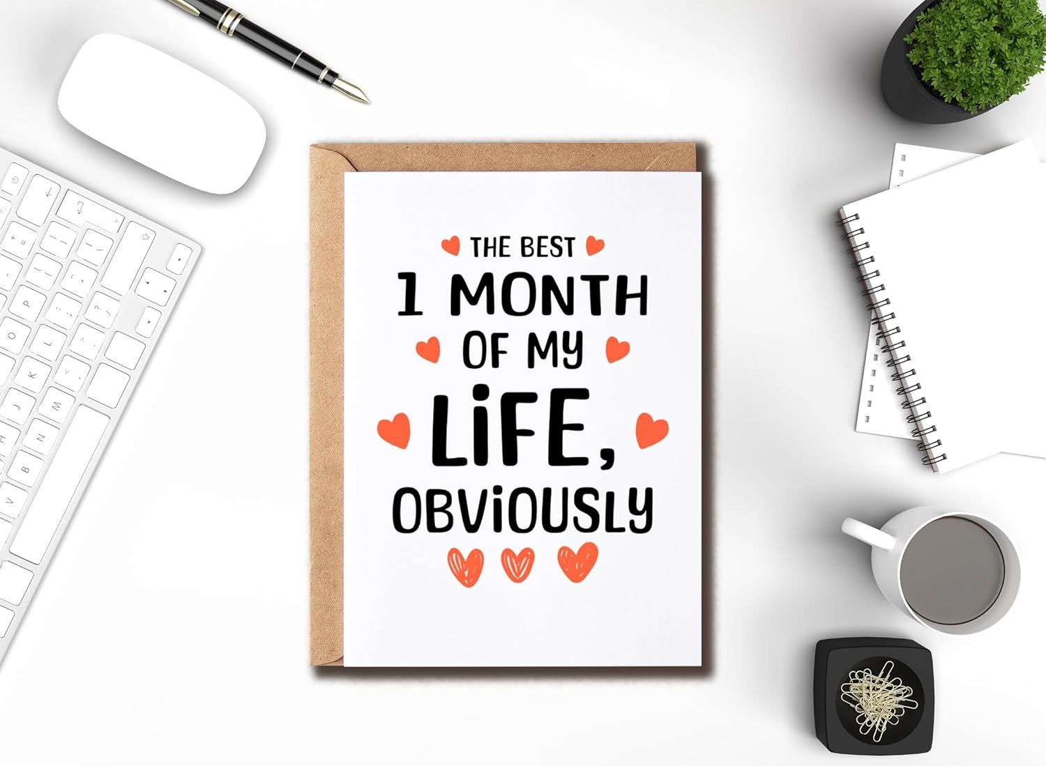 The Best 1 Month of My Life Card – Greeting – Romantic Love – 1 Month Anniversar