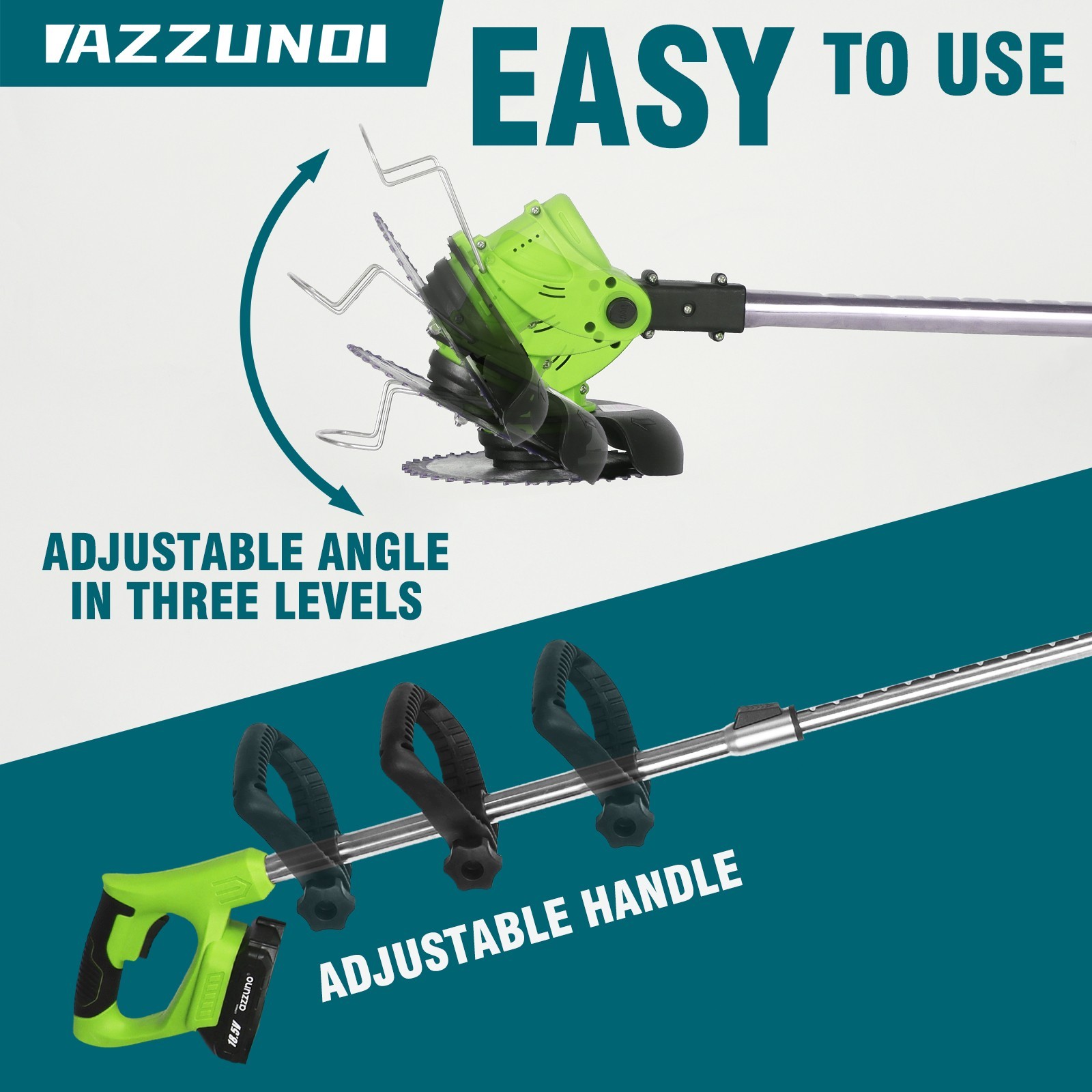 Electric Cordless Grass String Trimmer Lawn Edger Weed Wacker Cutter & 2 Battery