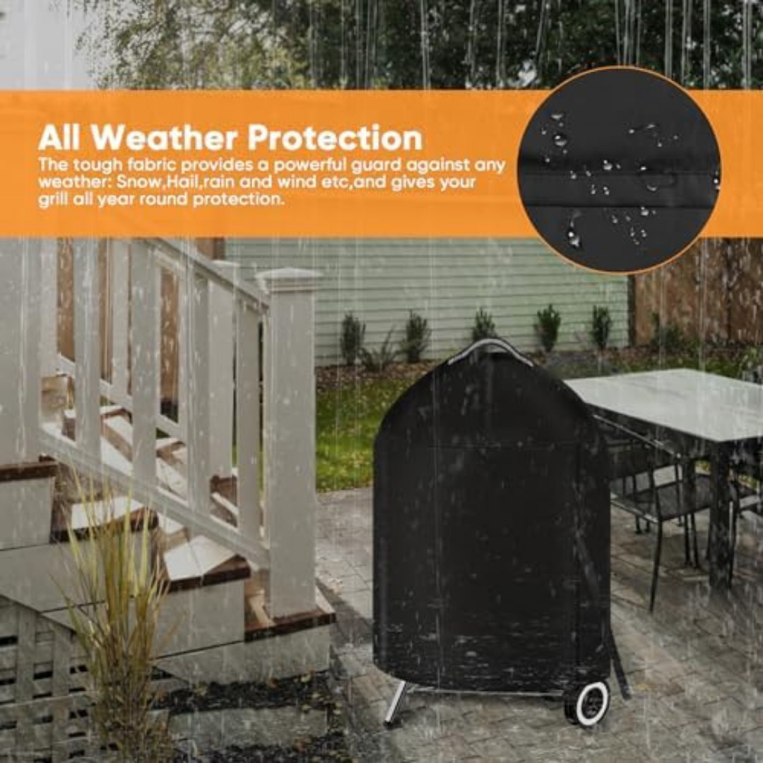 Grill Cover for Weber Charcoal Kettle- Heavy Duty Waterproof BBQ Cover 22″