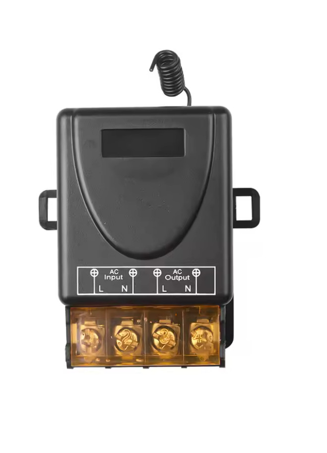 433MHz RF Wireless Remote Control Switch AC 110-240V 15A Relay Receiver + 2 Key