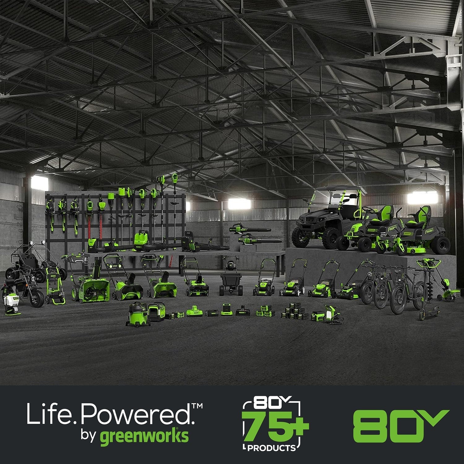 Greenworks 80V 750CFM Backpack Leaf Blower with 4Ah Battery and Rapid Charger