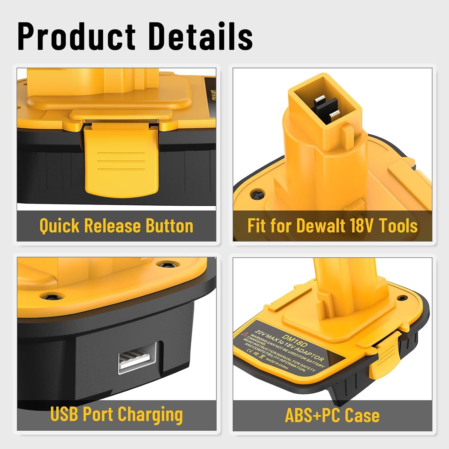 Adapter for Dewalt for Milwaukee 18v Li-ion Battery to for Dewalt 18v NiCad Tool