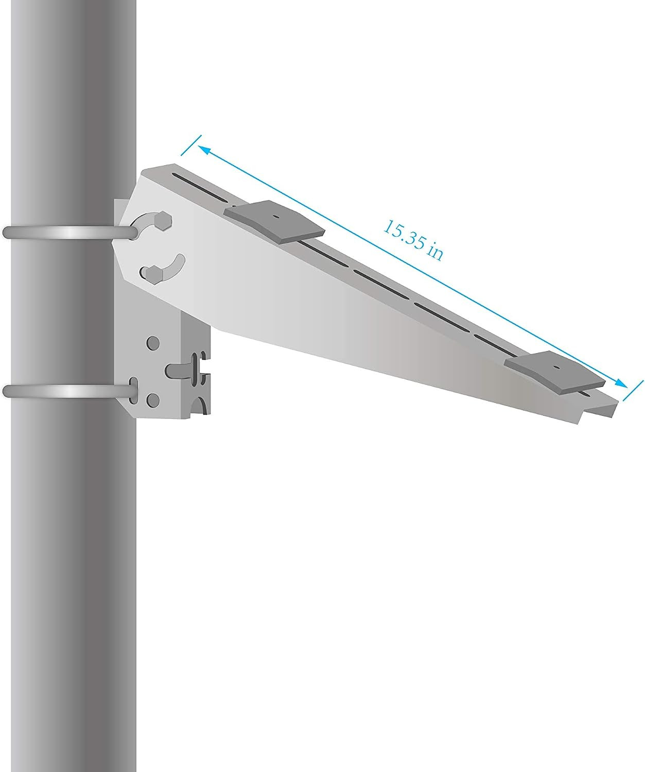 Universal Angle Adjustable Mounting Bracket Single Arm Pole, Wall