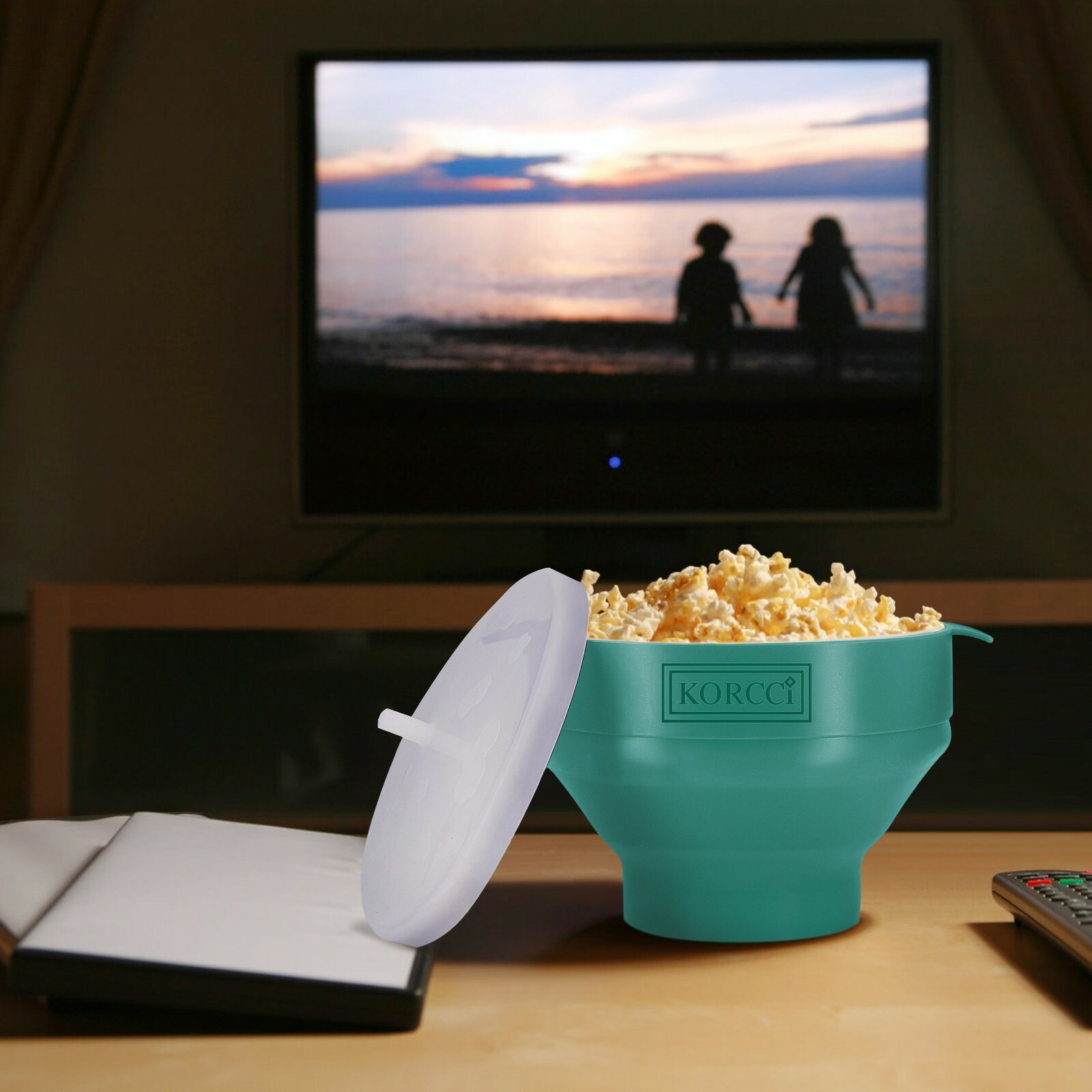 Collapsible Silicone Microwave Popcorn Popper Healthy Oil-Free Popcorn Maker