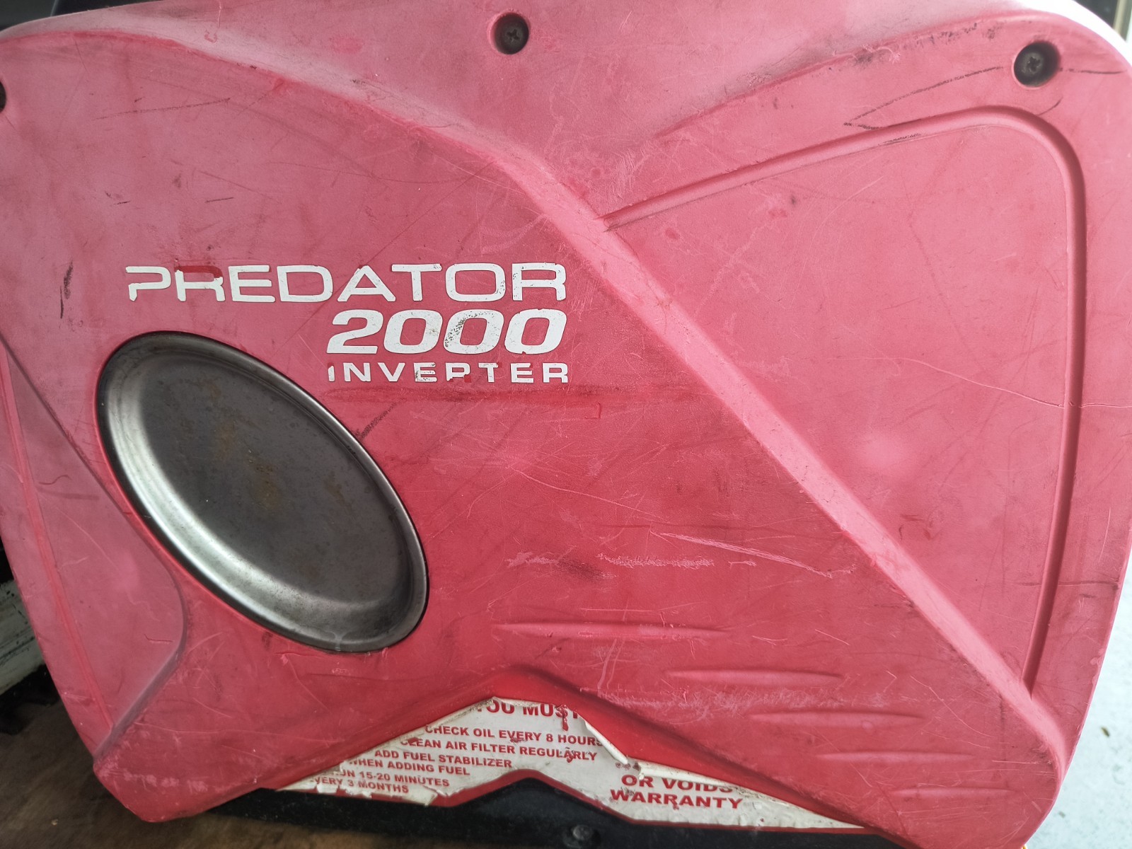 Predator Super Quiet Inverter 2000 Portable Gas Generator 1600W/2000W 120V Red