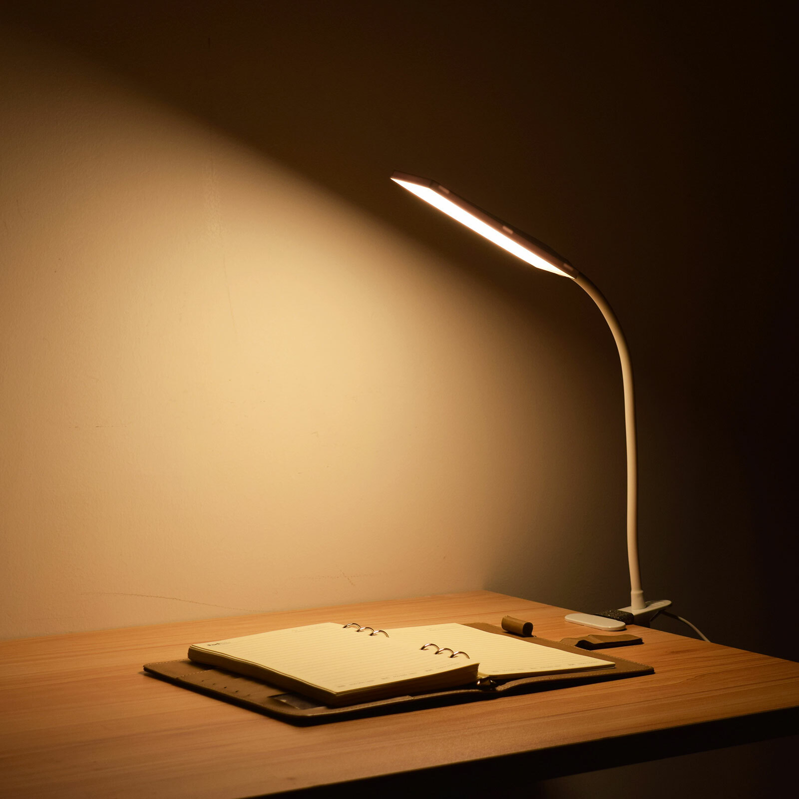 Adjustable LED Lamp Dimmable Clip-On Desk Lamp Flexible Reading Light Flexible