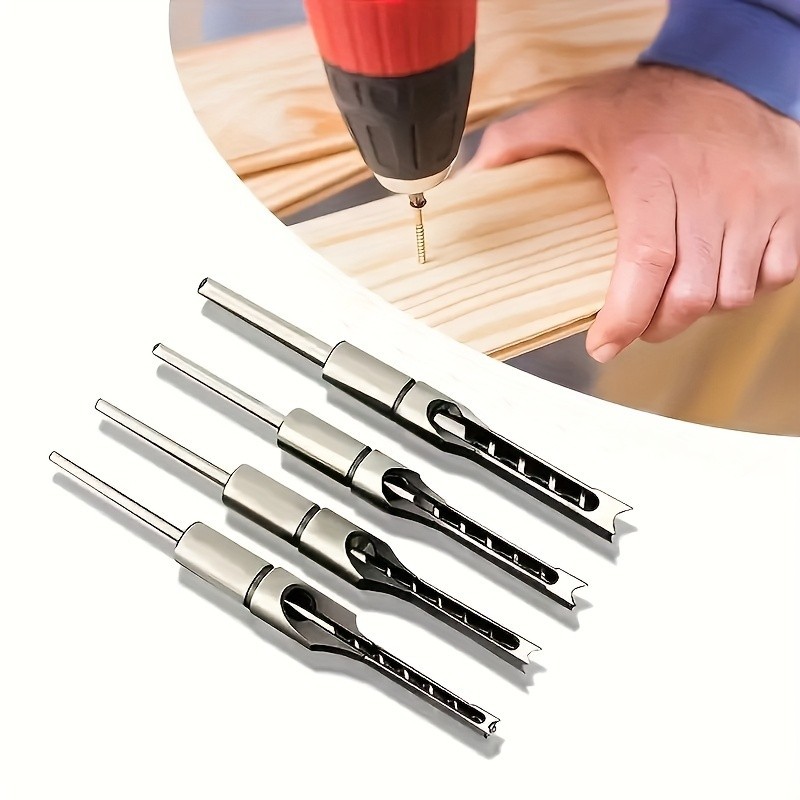 Woodworking Square Hole Drill Bit Set – Durable for Wood Drilling Projects