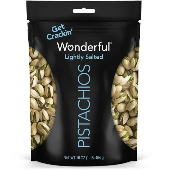 Wonderful Pistachios In-Shell Lightly Salted Nuts, 16 Ounce Bag