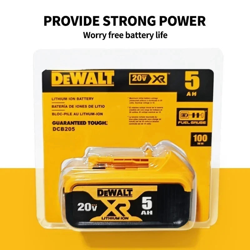 2 Pack DEWALT DCB205-2 20V Max XR 5.0Ah Lithium-Ion Battery
