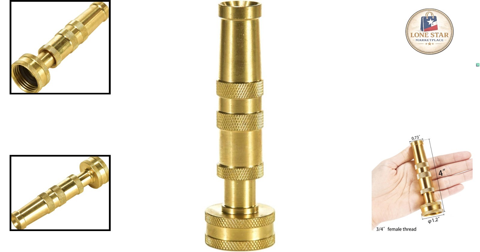 Compact Heavy-Duty Garden Hose Nozzle – Adjustable Spray Patterns for All Tasks