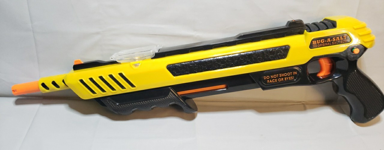 Bug-A-Salt Black Yellow Original Salt Gun Kills Flying Insects Bugs Tested Works