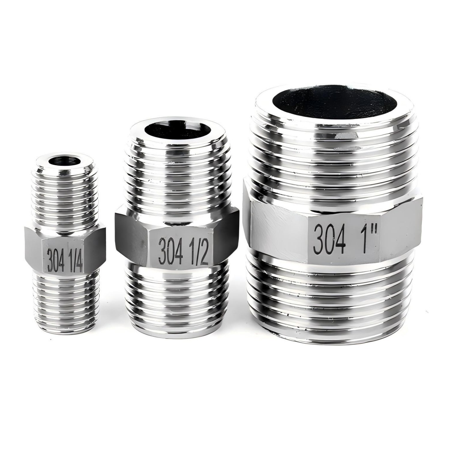 Straight BSP Male to Male Nipples Equal Male Full Range Bsp Stainless Steel 304