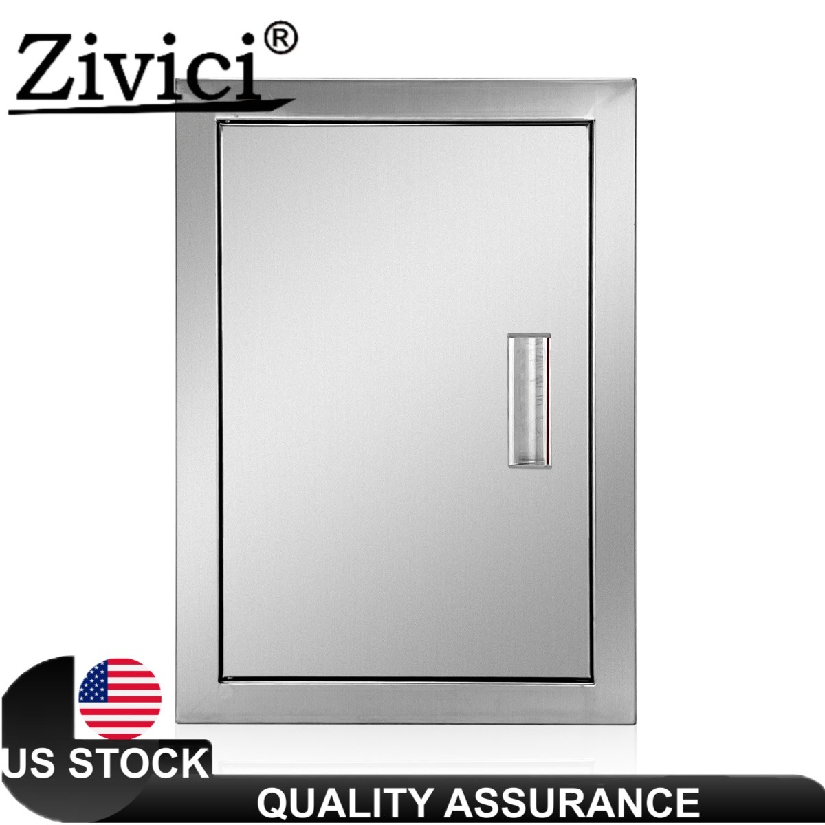 Outdoor Kitchen Doors 14″ W x 20″ H Inch BBQ Island Access Door Stainless Steel