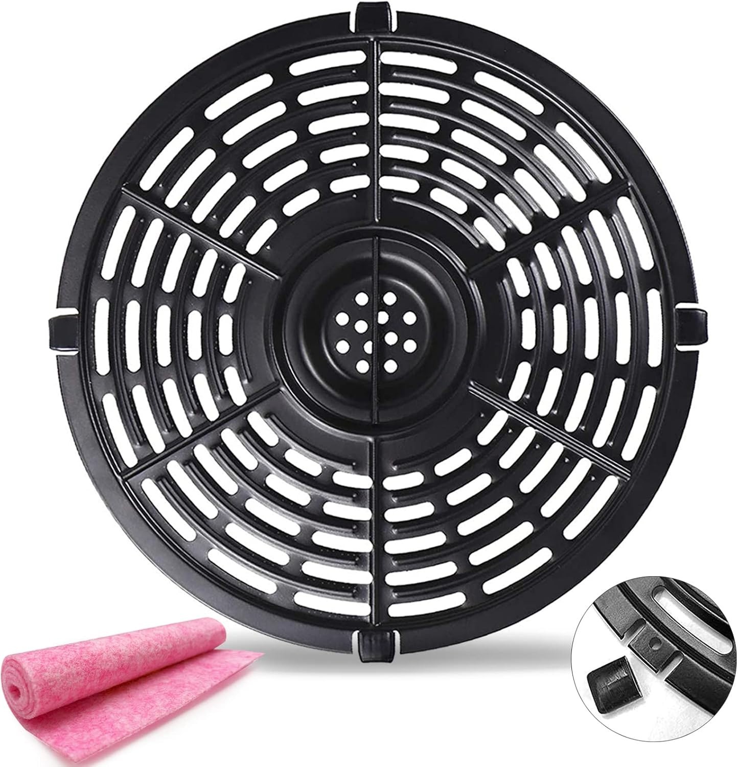 3.7QT Air Fryer Round Replacement Parts – Non-Stick & Dishwasher Safe