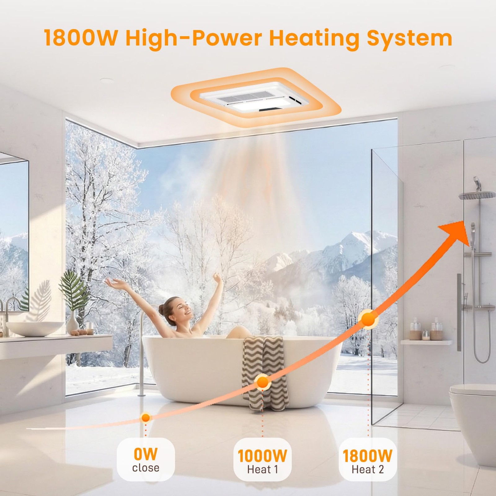 Premium Bathroom Vent Fan | Powerful Exhaust Fan with Light Quiet 30dB Operation