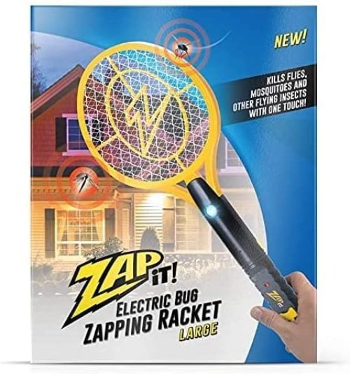 Ultimate 4,000V Electric Fly Racket – USB Rechargeable with Bright LED Light