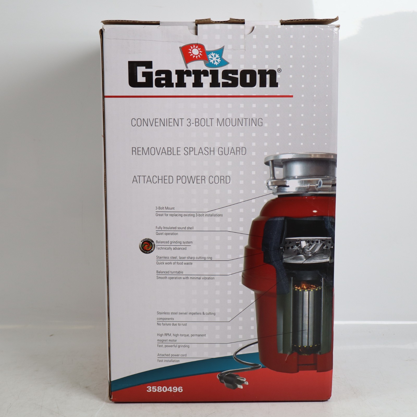 Garrison 3/4 HP Deluxe – Continuous Feed Garbage Disposal High Power – (3580496)