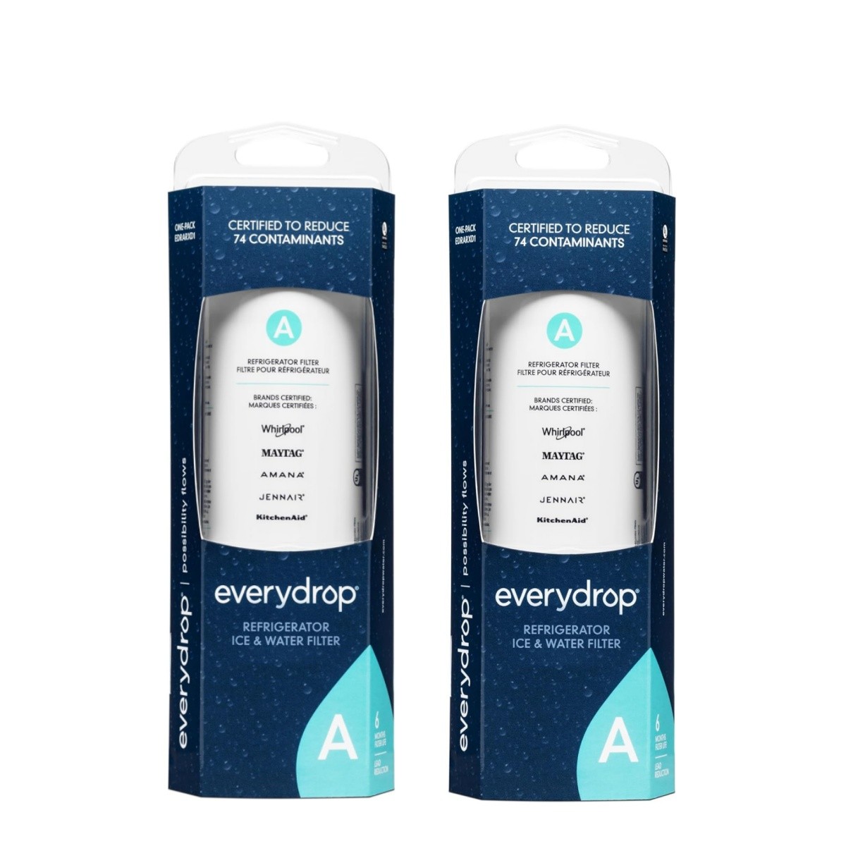 Sealed🔥2x E very d²rop Refrigerator Water Filter A EDRARXD1 WHRARXD1 KADRARXD