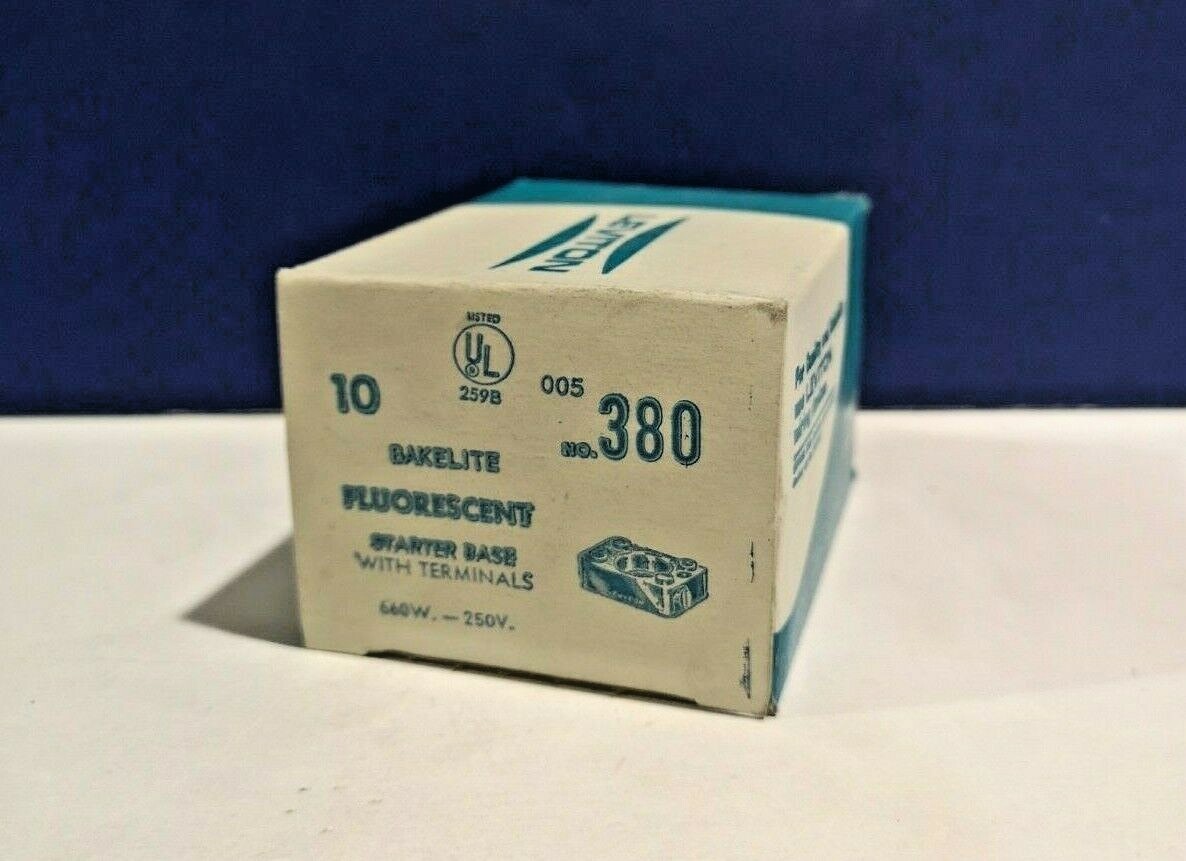 LEVITON Fluorescent Starter Base with Terminals 660W 250V 380 UL NEW 380-B