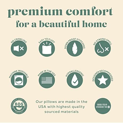 ComfyDown – Euro Square Pillow Insert FEATHER / DOWN Sham Stuffer – ALL SIZES!!