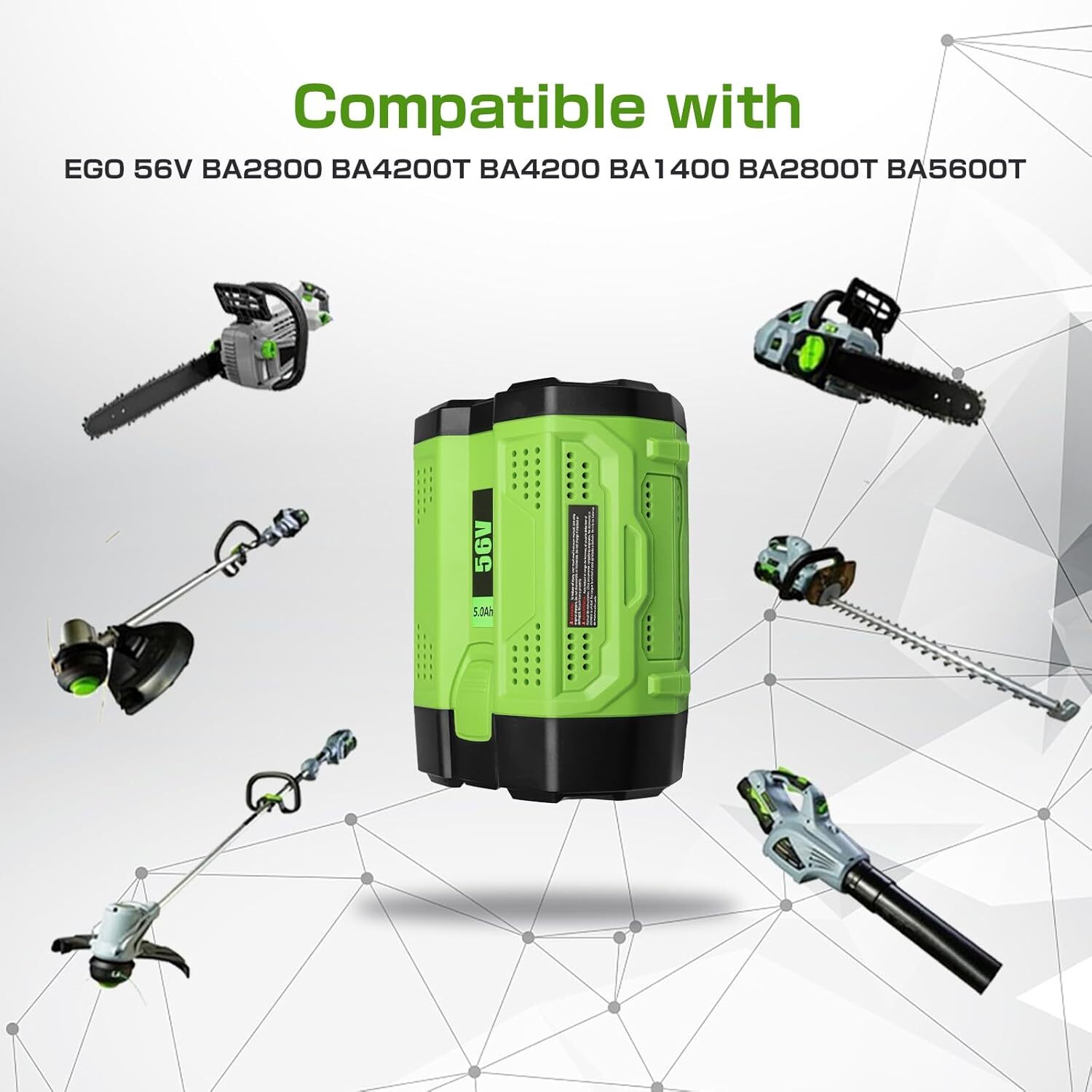 7500mAh 56V Lithium Battery BA1400 BA1400T BA2240 for EGO BA2800 BA4200 BA4200T