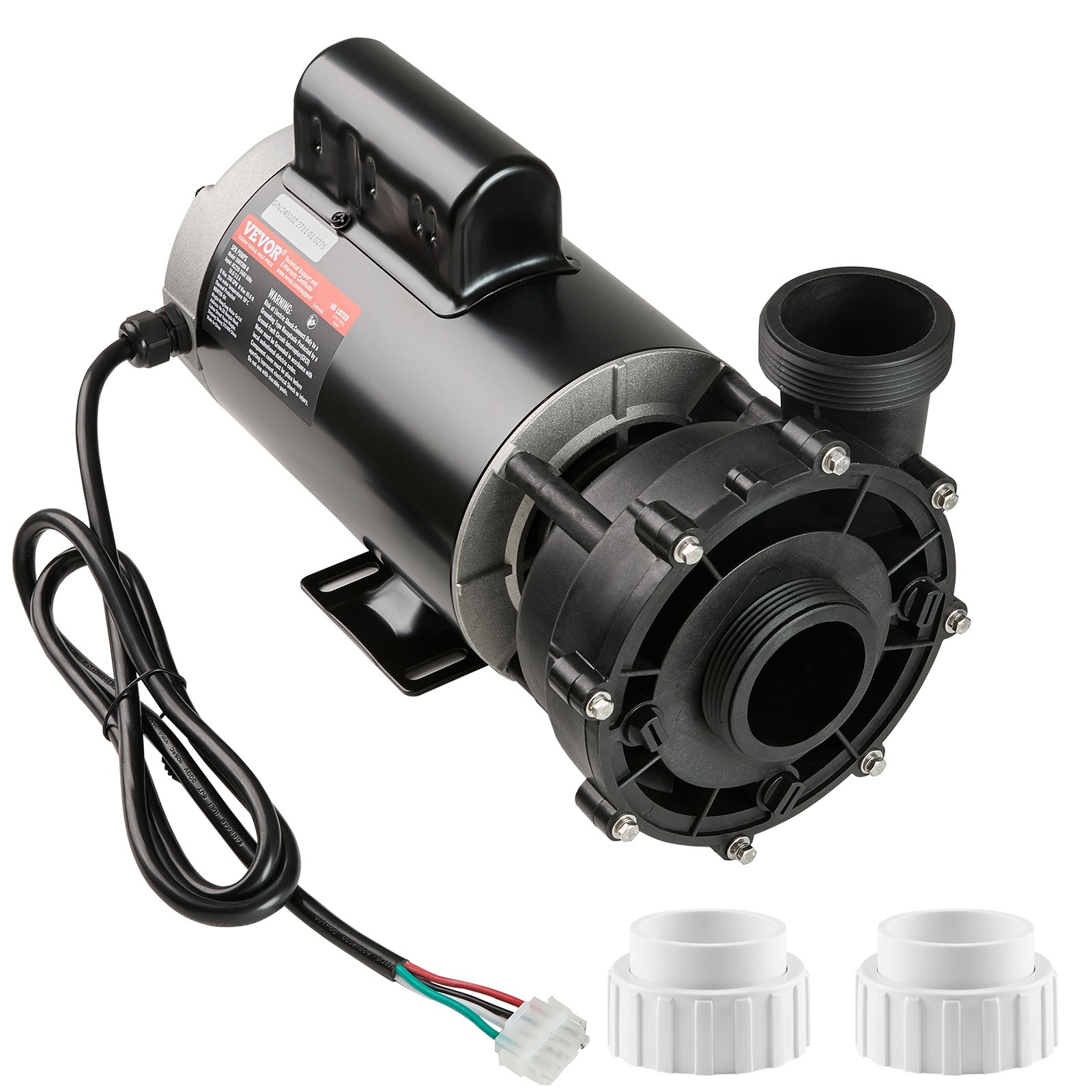 VEVOR 2 Speed SPA Pump 56-Frame Hot Tub Pump 3 HP/200 GPM or 0.4 HP/100 GPM