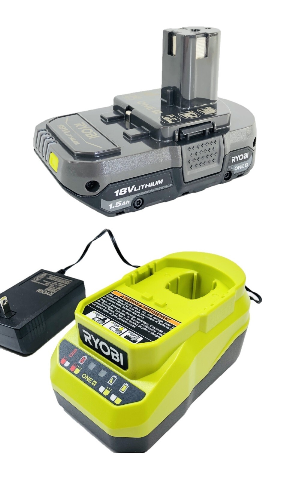 RYOBI 18-Volt Battery & Charger Combo Pack PBP002 + PCG002