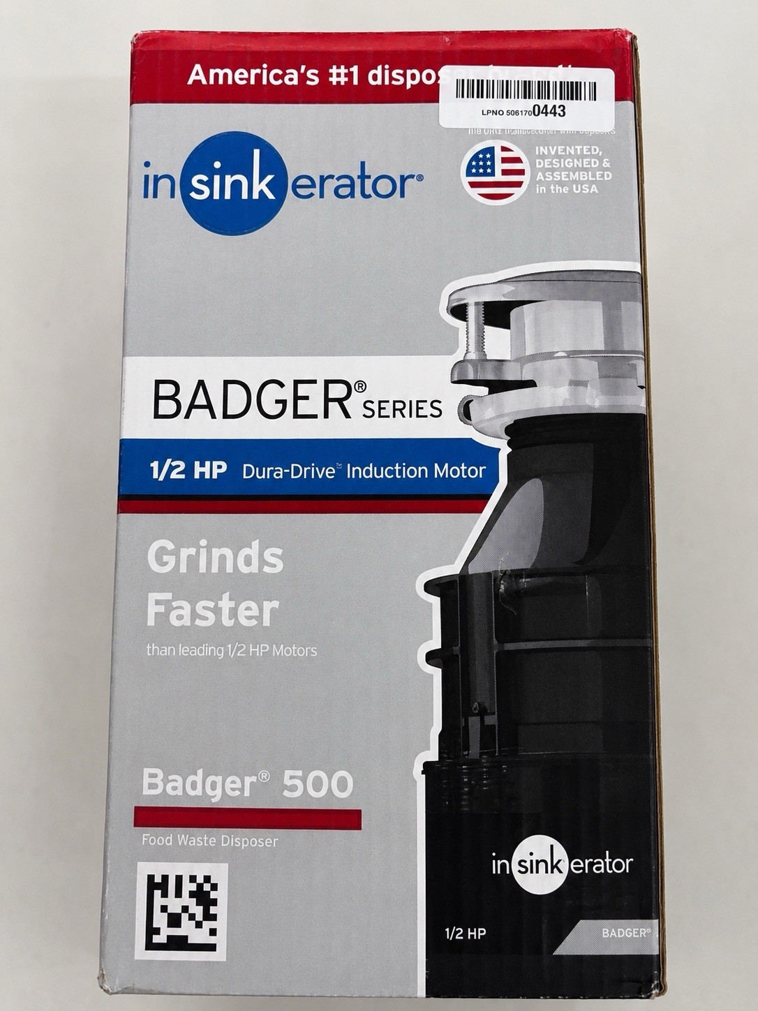 InSinkErator Badger 500 1/2 HP Continuous Feed Garbage Disposal w/ Mounting Ring