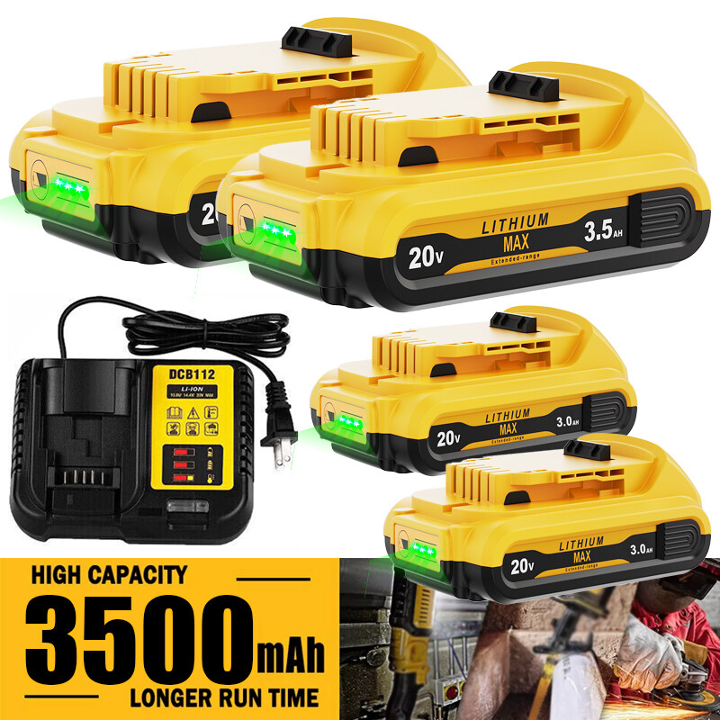 20V FOR DEWALT 20 Volt MAX Lithium-Ion Battery / Charger DCB203 DCB201-1 DCB204