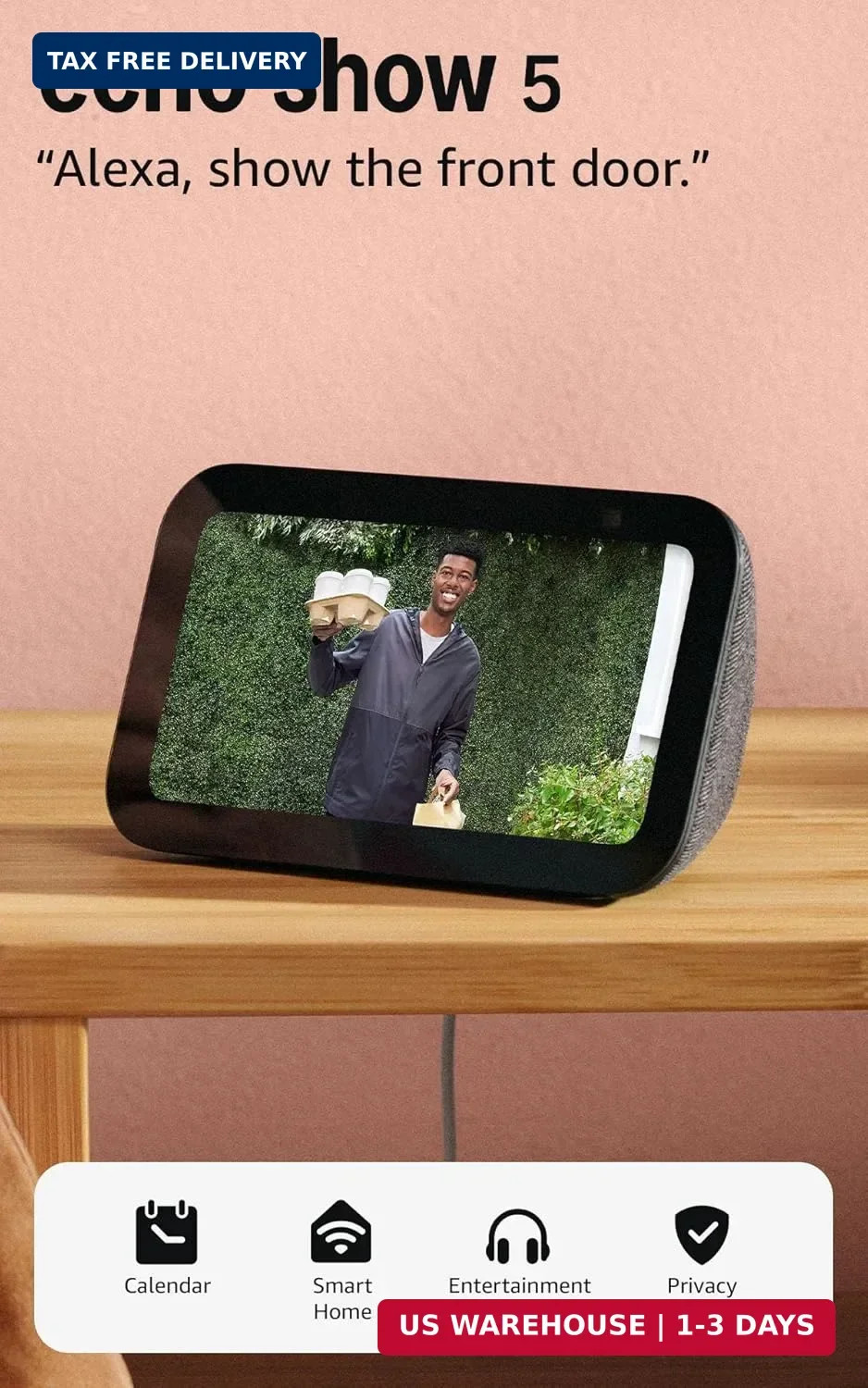 Amazon Echo Show 5 (newest model), Smart display, Designed for Alexa+, 2x the ba