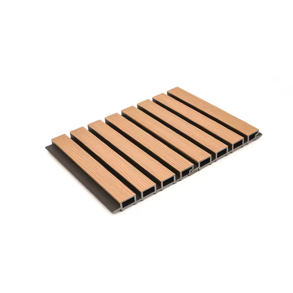9.8 In. X 107 In. X 1 In. 4 Grid Composite Cladding Siding Outdoor Wall Panel in