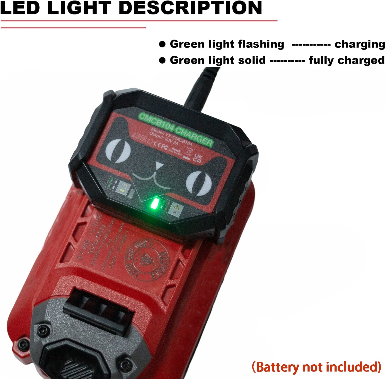 Battery Charger Replacement For Craftsman 20V MAX V20 Series Li-ion Battery US