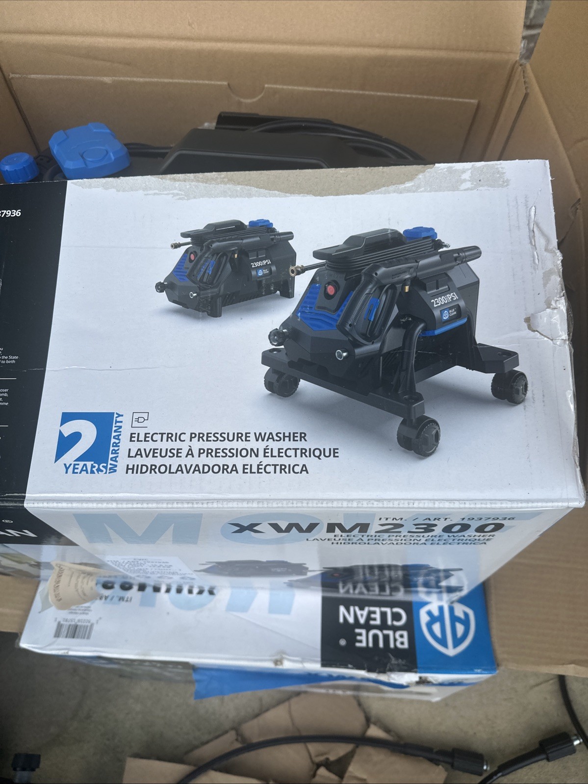 AR Blue Clean XWM2300 Electric Pressure Washer 2300 PSI 1.3 GPM Portable