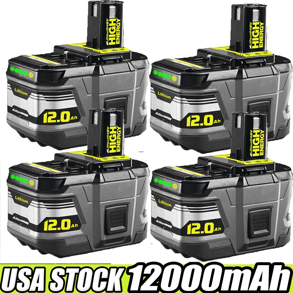For RYOBI P108 18Volt 12.0Ah Battery High Capacity Lithium-Ion Battery/Charger