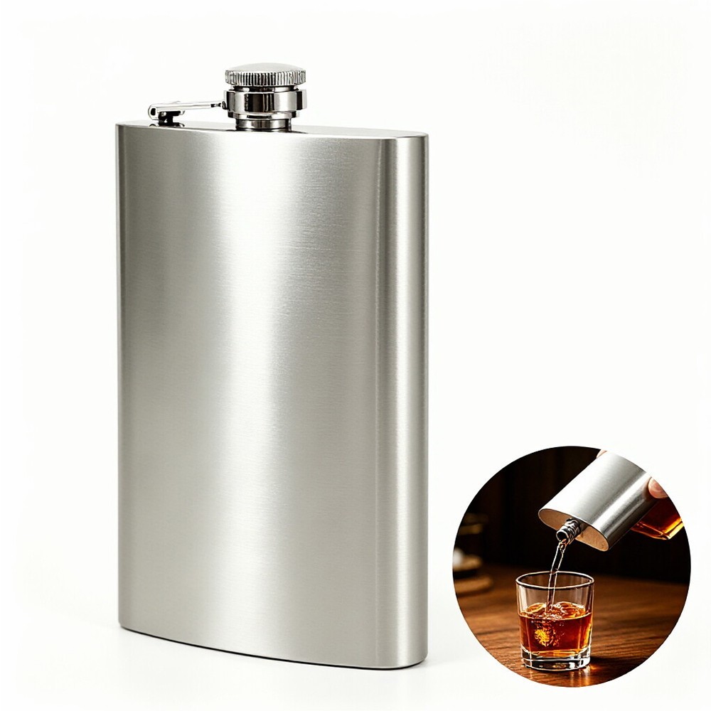 12oz Alcohol Whiskey Pocket Flask with Portable Funnel tainless Steel Leak-Proof