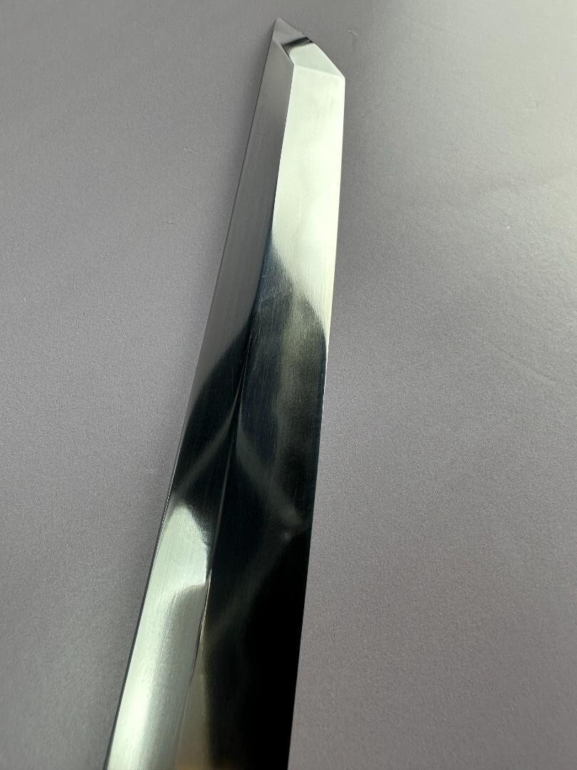 Japanese Maguro Tuna Knife 900mm / 35 in Tamahagane Blue White Steel + Saya