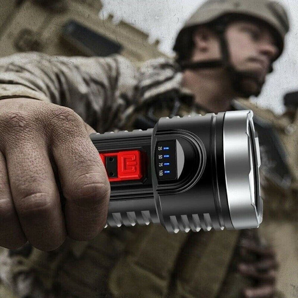 2X 990000000 Lumens Super Bright LED Tactical Flashlight Rechargeable Work Torch