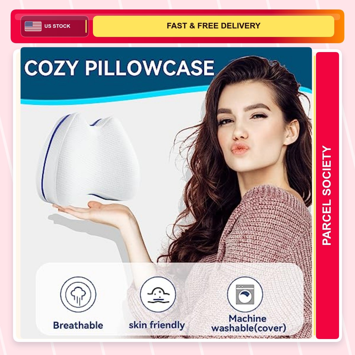 For Side Removable Cover Bandage Pillow 1 Pack White 1.0 Count Breathable Hip 1