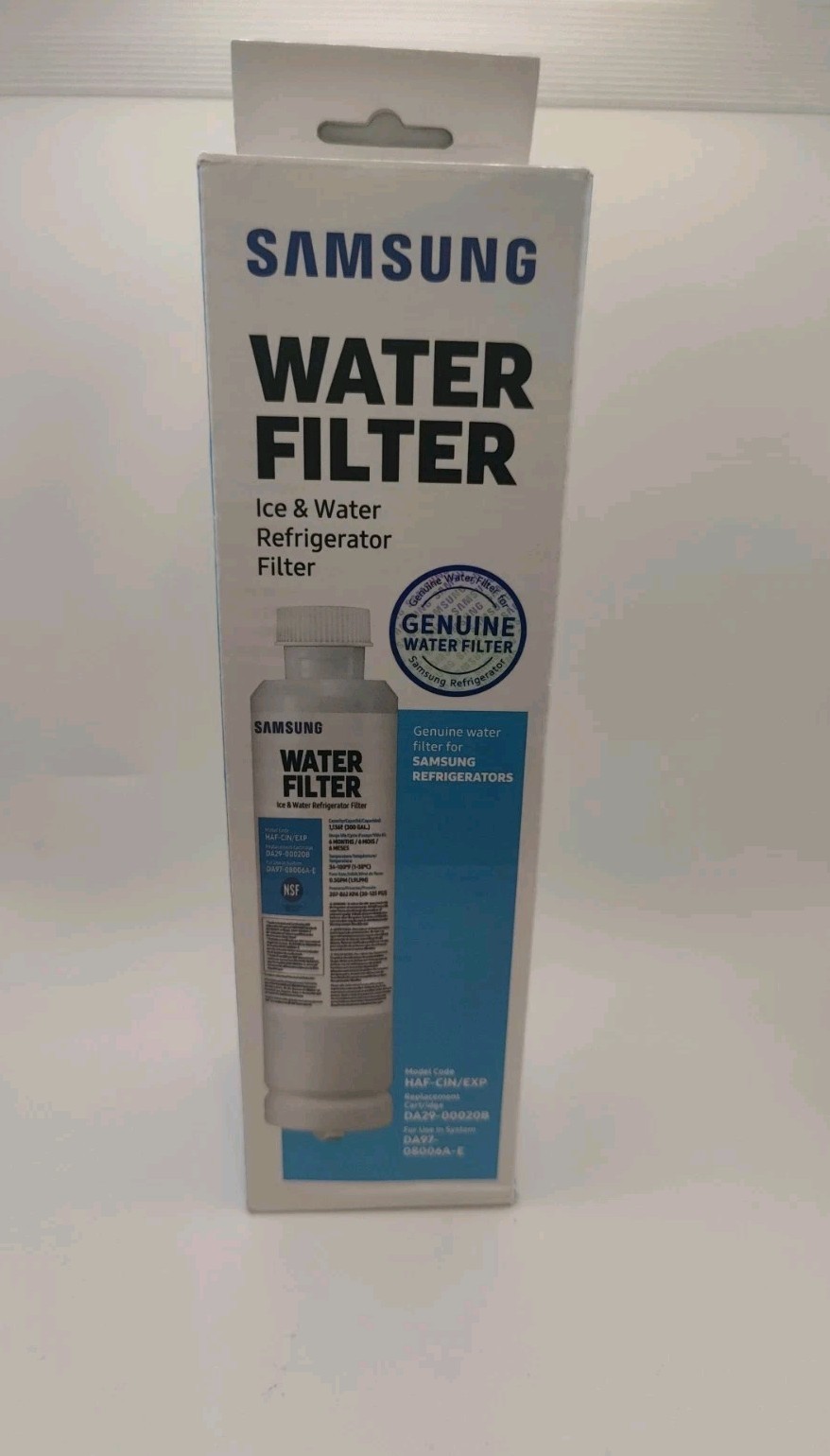 SAMSUNG Genuine Filter for Refrigerator Water and Ice, HAF-CIN/EXP, 1 Pack