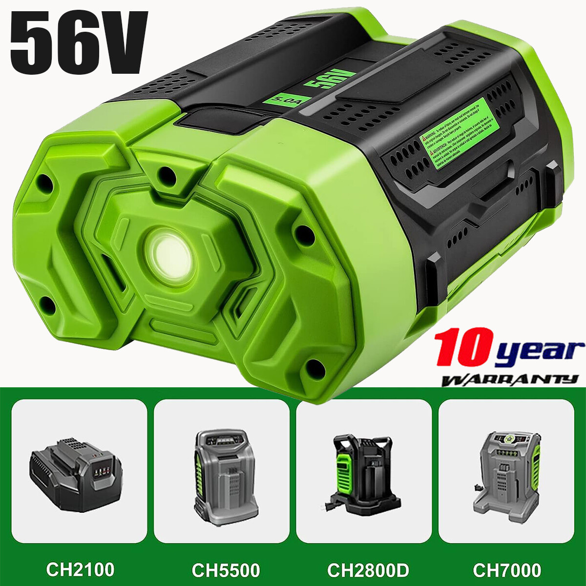 56V 7.5/9.0Ah Battery Replace For EGO 56 Volt BA1400 POWER BA2240 BA1120 BA2800T