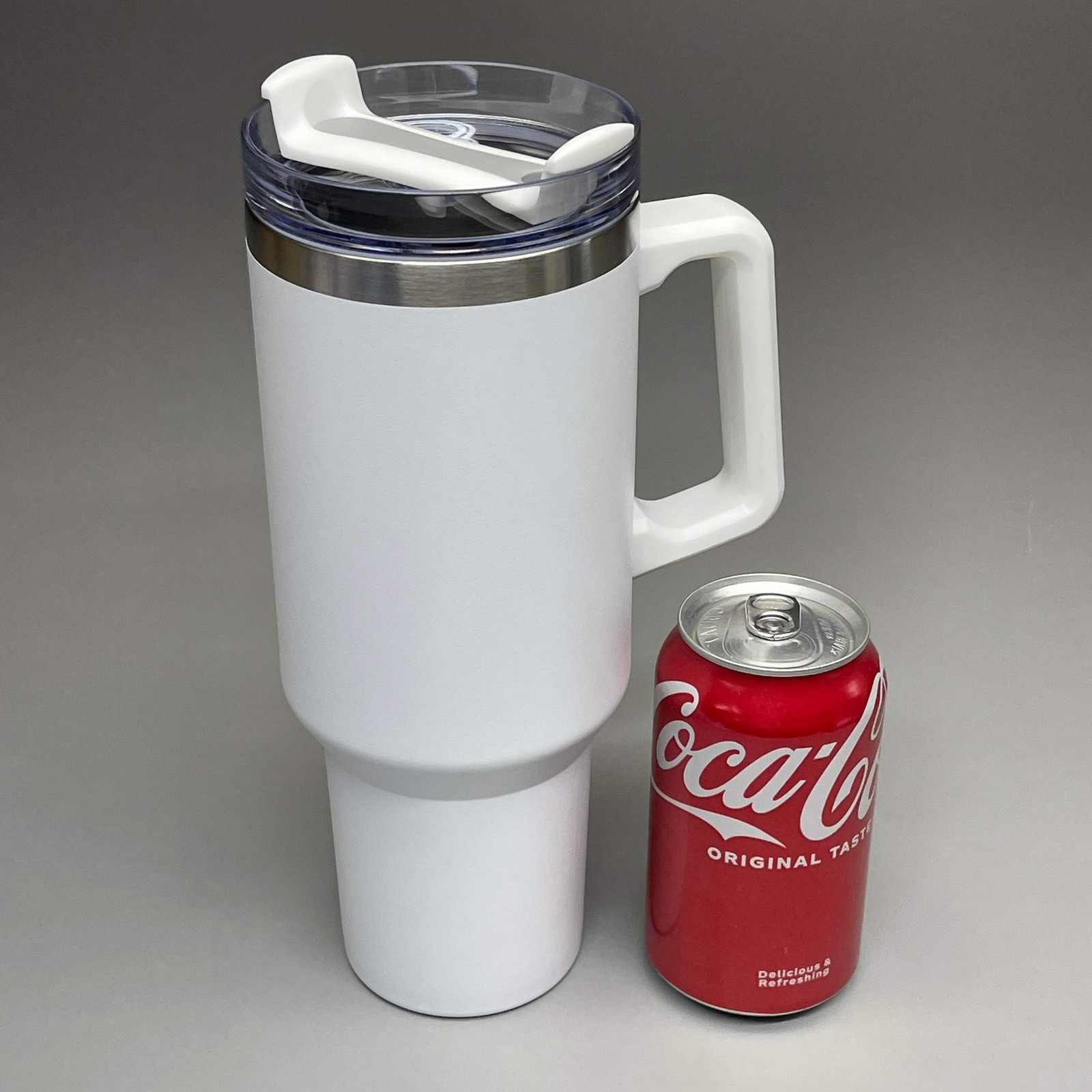 TUMBLER (2 PACK) Insulated Stainless Steel Travel Mug w/ Lid Handle Straw 40 oz