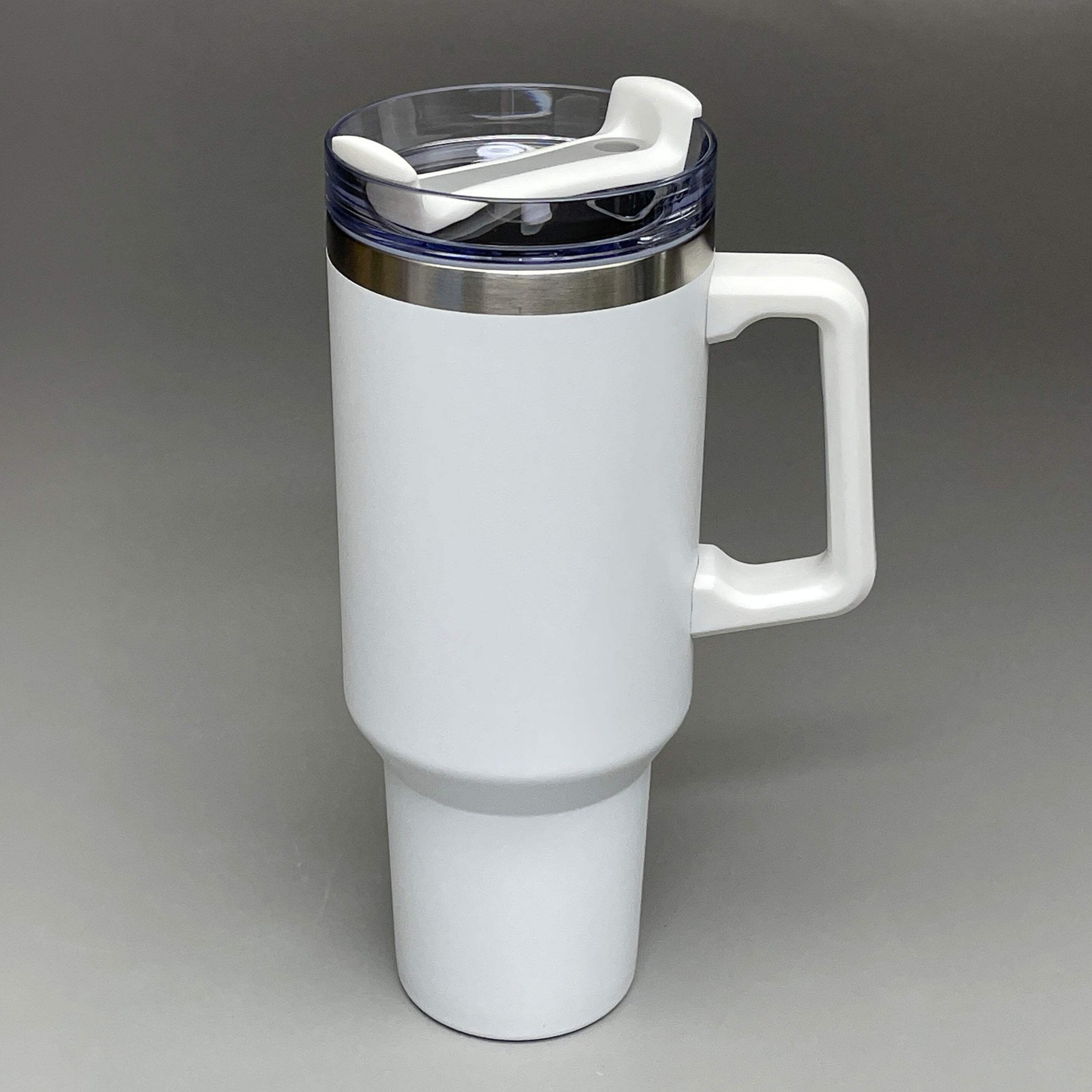 TUMBLER (2 PACK) Insulated Stainless Steel Travel Mug w/ Lid Handle Straw 40 oz