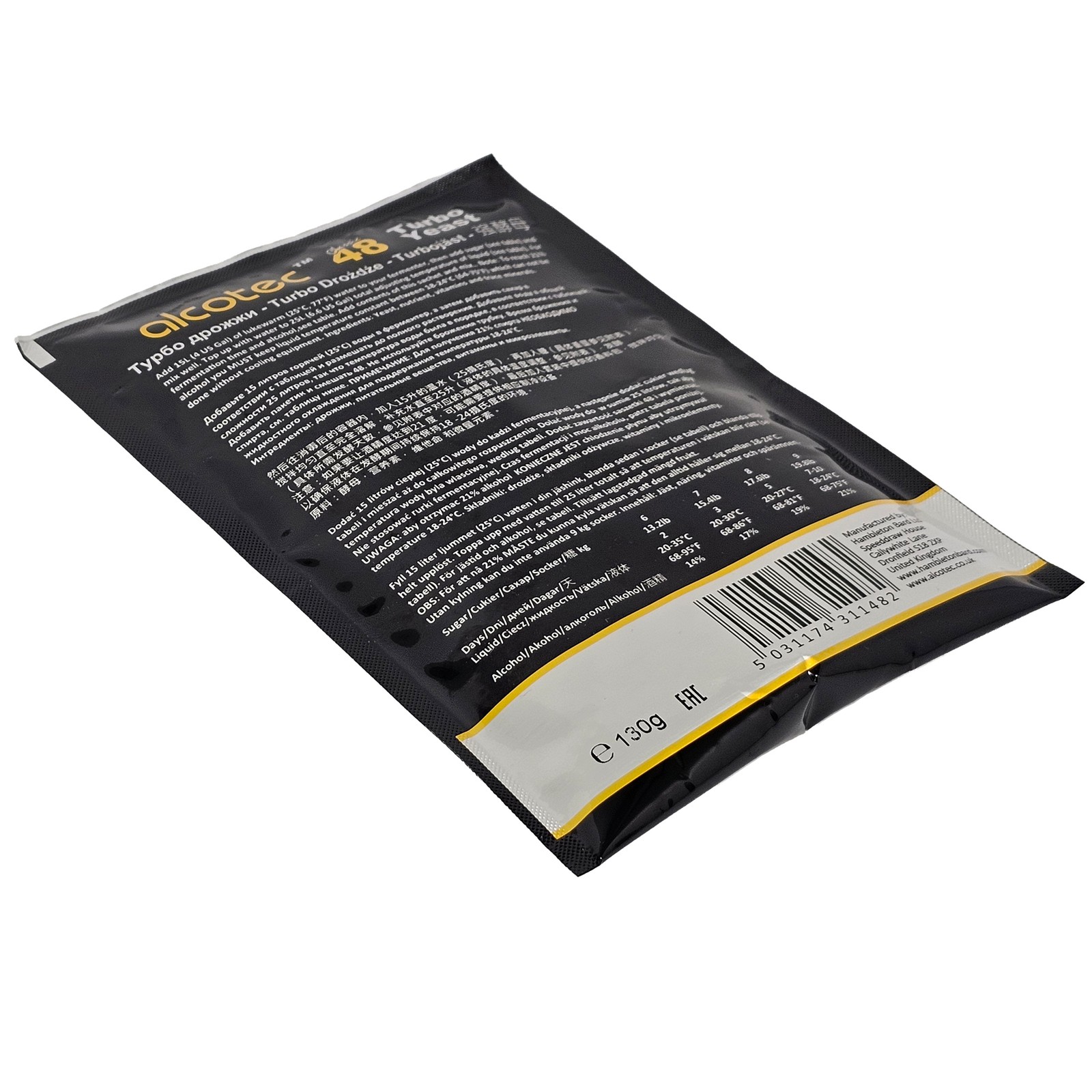 Alcotec 48 Hours Classic Turbo Yeast (Pack of 1)